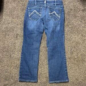 Ariat Women's Boot Cut Jeans in Blue 30R  30 Regular Real Denim Thick Stitch